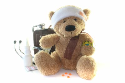 Children's first aid kit and teddy
