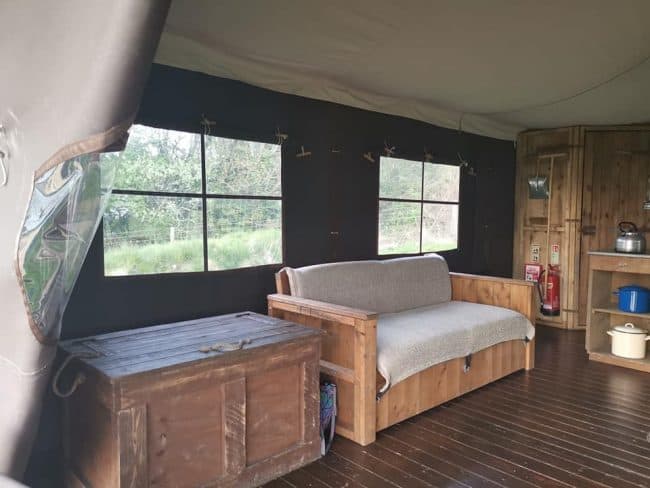 Glamping at Ilfracombe Farm Review 9 canvas lodge2 e1556144119829