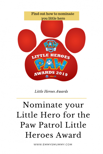Nominate a little hero for the PAW Patrol Little Heroes Awards 2019! 14 Paw patrol awards e1560937825570