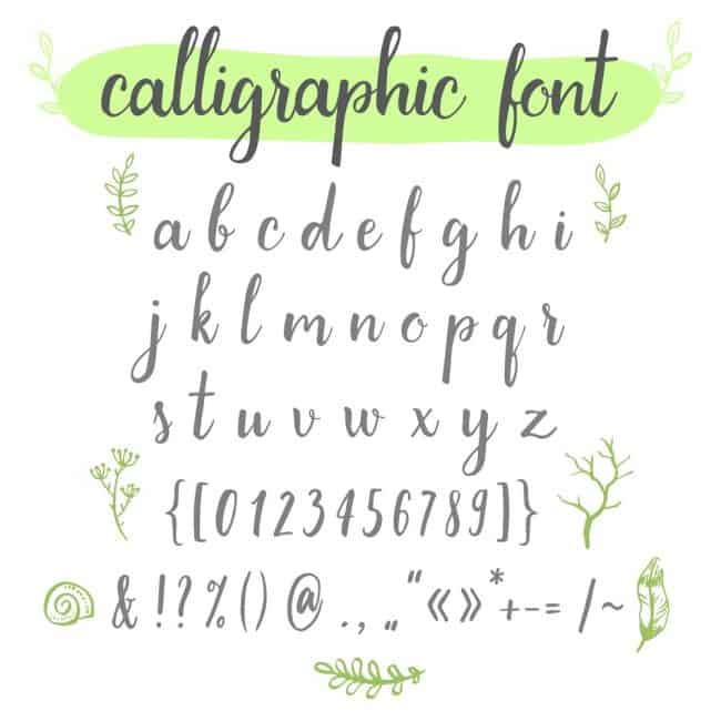 calligraphy font e1590930313895