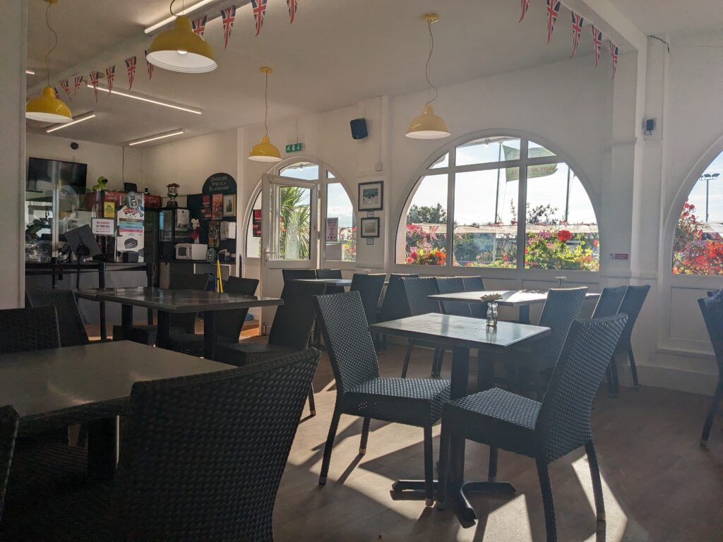 Sara's Tearooms Great Yarmouth Review 2 saras tearoom seating 1