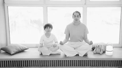 Anxious Parenting: How To Deal With Anxiety As A Stressed-Out Single Mum 3 Mother and son meditating together