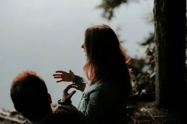 couple talking